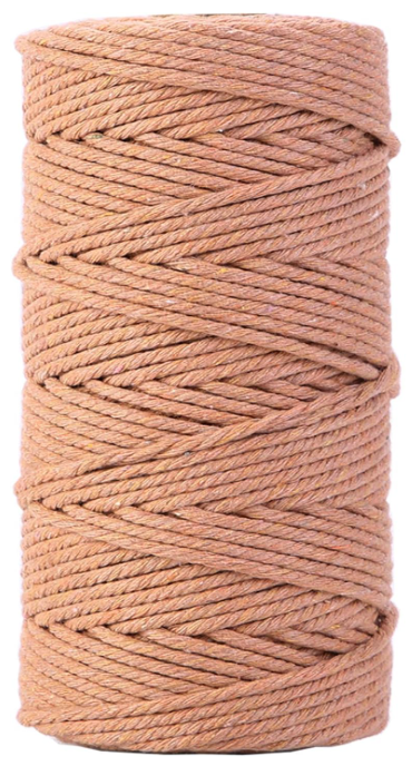 Natural Color Macrame Cord 3mm x 109yards, Colored Macrame Rope, 4 Strand Twisted Cotton Rope Macrame Yarn, Colorful Cotton Craft Cord for Wall Hanging, Plant Hangers, Crafts, Knitting