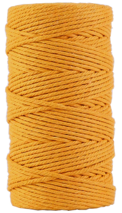 Natural Color Macrame Cord 3mm x 109yards, Colored Macrame Rope, 4 Strand Twisted Cotton Rope Macrame Yarn, Colorful Cotton Craft Cord for Wall Hanging, Plant Hangers, Crafts, Knitting