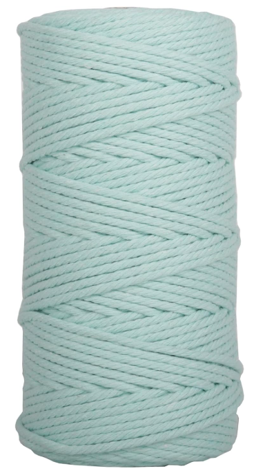 Natural Color Macrame Cord 3mm x 109yards, Colored Macrame Rope, 4 Strand Twisted Cotton Rope Macrame Yarn, Colorful Cotton Craft Cord for Wall Hanging, Plant Hangers, Crafts, Knitting