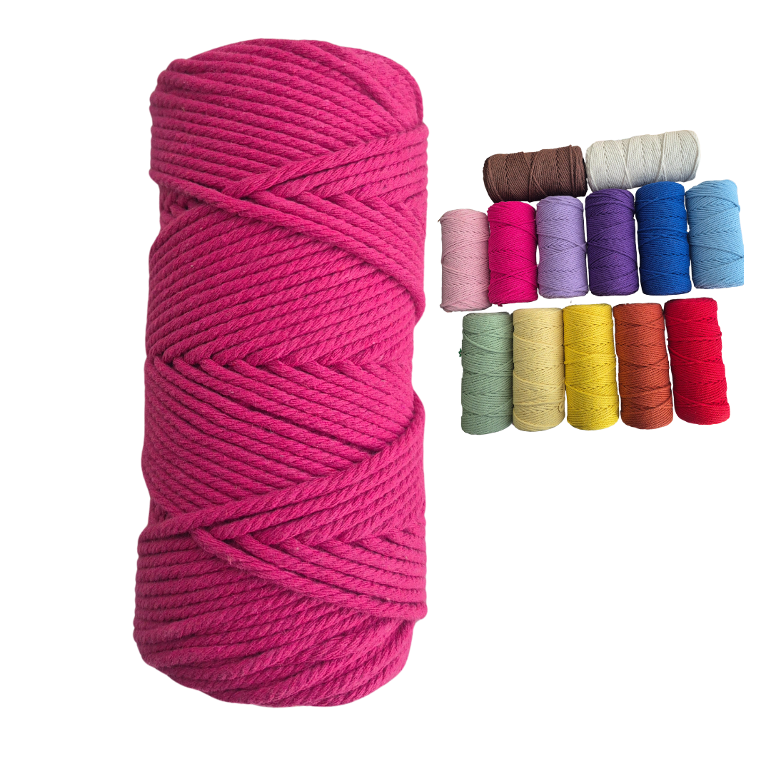 Natural Macrame Cord 2mm x 109yards, Colored Macrame Rope reyscled, Cotton Rope Macrame Yarn, Colorful Cotton Craft Cord for Wall Hanging, Plant Hangers, Crafts, Knitting