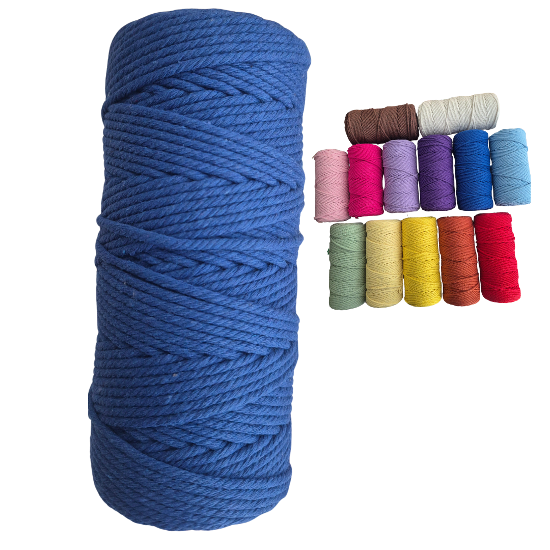 Natural Macrame Cord 2mm x 109yards, Colored Macrame Rope reyscled, Cotton Rope Macrame Yarn, Colorful Cotton Craft Cord for Wall Hanging, Plant Hangers, Crafts, Knitting