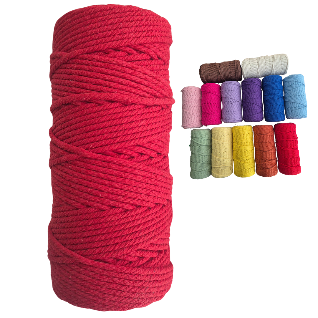 Natural Macrame Cord 2mm x 109yards, Colored Macrame Rope reyscled, Cotton Rope Macrame Yarn, Colorful Cotton Craft Cord for Wall Hanging, Plant Hangers, Crafts, Knitting